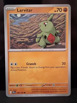 Pokemon TCG : 080/159 Larvitar : Common Card : Journey Together - Image 1