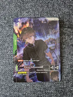 Gundam Card Game GD01-090 LR+. Duo Maxwell Alt Art. Newtype Rising - Image 1