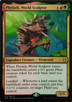 234/280 PHYLATH, WORLD SCULPTOR RARE ZENDIKAR RISING MTG CARD - Image 1