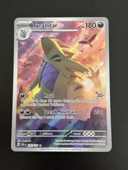 Pokemon TCG Tyranitar Scarlet & Violet Paldea Evolved Holo Card 222/193 - Image 1