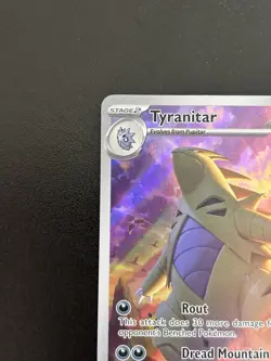 Pokemon TCG Tyranitar Scarlet & Violet Paldea Evolved Holo Card 222/193 - Image 5
