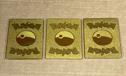 3-Pack CHARIZARD VMAX Gold Metal Card Collectible Gift Display Fan Art New - Image 5