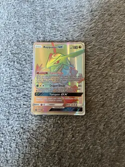 Rayquaza GX Rainbow Rare Card Number 177/168 Set Sun & Moon Celestial Storm 2018 - Image 2