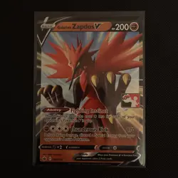 Galarian Zapdos V 080/198 Prize Pack Series One Holo Ultra Rare Pokemon Card - Image 1