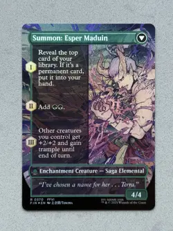 Summon: Esper Maduin #370 FOIL Borderless - MTG Final Fantasy FIN - English - NM - Image 2