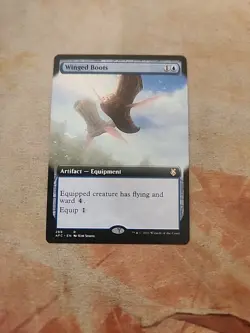 Winged Boots Extended Art Commander Adventures In The Forgotten Realm MTG NM - Image 1