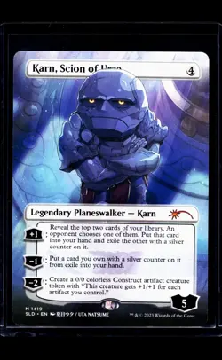 2023 MTG Magic The Gathering SLD Secret Lair Drop Borderless Karn Scion of Urza - Image 1