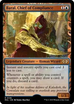 MTG English Baral, Chief of Compliance (Halo Foil) NM Foil - Image 1