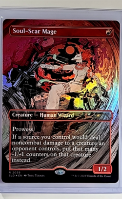 2025 MTG Magic The Gathering SLD Secret Lair Borderless Foil 2039 Soul-Scar Mage - Image 1