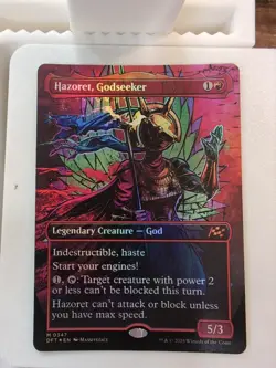 Hazoret, Godseeker (Borderless) Aetherdrift Foil MTG - Image 1