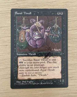 VINTAGE 1994 MTG Magic The Gathering Fallen Empires Basal Thrull 1994 Foil - Image 1