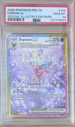 Espeon Ex 155 PSA 10 Gem Mint - Prismatic Evolutions - Pokemon - Image 1
