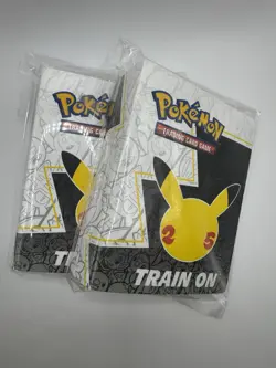 (2) Celebrations Mini Binder Pokemon 25th Anniversary Pikachu Holds 60 Cards Per - Image 1