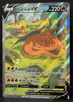 Pokemon 2022 Shield & Sword Charizard V SWSH260 Black Star Promo NM - Image 3