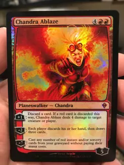 Foil Chandra Ablaze Zendikar 120/249 Near Mint - Image 1