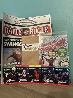SDCC 2025 Magic The Gathering x Spider-Man Set 5 Pack, Playmat, & Comic RARE - Image 1