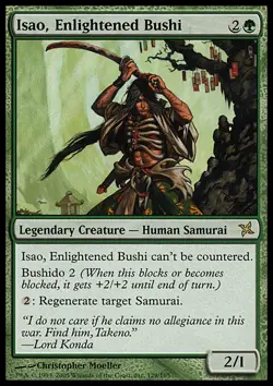 MTG Isao, Enlightened Bushi (129) Betrayers of Kamigawa LP - Image 1