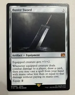 Buster Sword - NM - Magic the Gathering (MTG) - Final Fantasy FIN #255 - Image 1