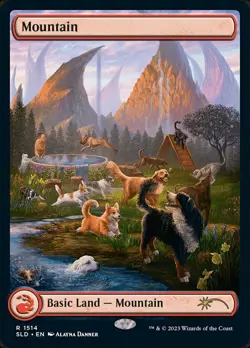 [1x] Mountain (1514) - Foil Near Mint, English Secret Lair MTG Magic - Image 1