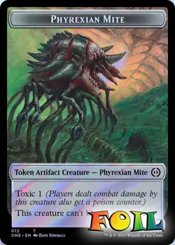 Phyrexian Mite/Phyrexian Mite 2-sided Token 11/12 MTG ONE NP Foil - Image 2