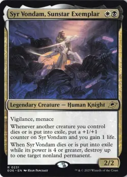 Syr Vondam, Sunstar Exemplar Edge of Eternities Regular - NM #231 EOE MTG - Image 1
