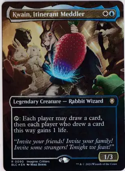 Kwain, Itinerant Meddler 090 - Borderless Foil Bloomburrow Collector Booster Fo - Image 1