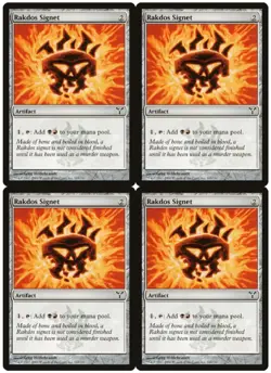 MTG Rakdos Signet x4 Dissension Common LP Playset - Image 1