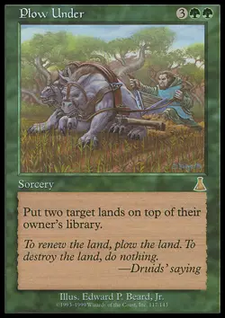 MTG Magic the Gathering Plow Under (117/143) Urza's Destiny LP - Image 1