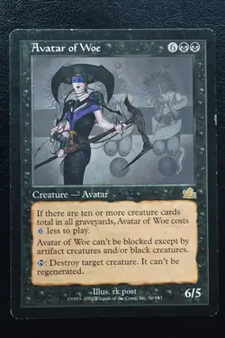 Magic The Gathering MTG AVATAR OF WOE Prophecy MP Moderately Played - Image 1