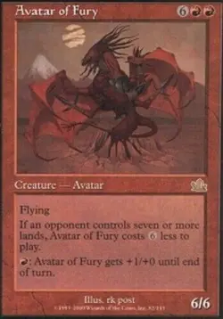 Avatar of Fury PL Prophecy MTG Magic the Gathering Red English Card - Image 1