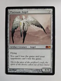 MTG Magic the Gathering Platinum Angel (212/255) Magic 2011 LP - Image 1