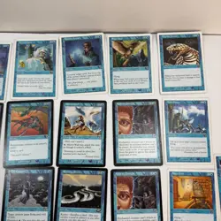 Lot of 30+ Vintage Magic the Gathering MTG Card Lot Blue from Various Sets HP - Image 3