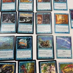 Lot of 30+ Vintage Magic the Gathering MTG Card Lot Blue from Various Sets HP - Image 5