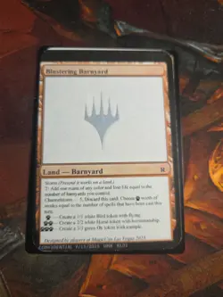Blustering Barnyard Land Unknown Event Playtest Card MTG Gencon 2025 Rare Magic - Image 1