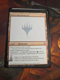 Blustering Barnyard Land Unknown Event Playtest Card MTG Gencon 2025 Rare Magic - Image 3