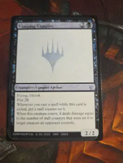Vamping Vampire!! Unknown Event Playtest Card MTG Gencon 2025 Rare Magic - Image 3