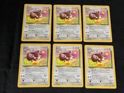 Eevee Tail Wag/Quick Attack 50 HP Pokemon Jungle TCG Card 51/64 - Lot of 6 - Image 2