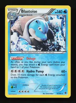 Blastoise 16/101 Holo Rare Plasma Blast DMG Pokemon Card - Image 1