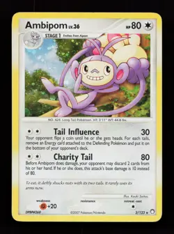 Ambipom 3/123 Holo Rare Mysterious Treasures Pokemon Card - Image 1