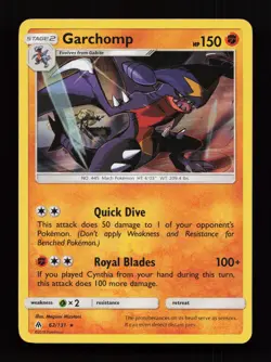 Garchomp 62/131 Holo Rare SM - Forbidden Light Pokemon Card - Image 1