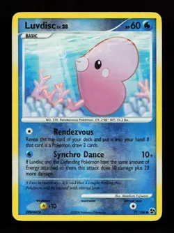Luvdisc 77/106 Common Great Encounters Reverse Holo Pokemon Card - Image 1