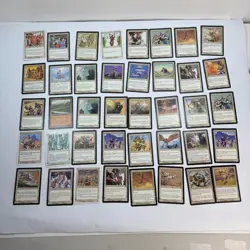 Lot of 90+ Vintage Magic the Gathering MTG Card Lot White from Various Sets HP - Image 1