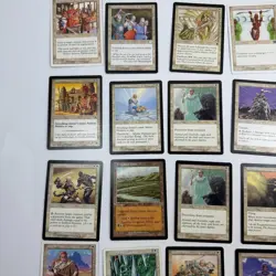 Lot of 90+ Vintage Magic the Gathering MTG Card Lot White from Various Sets HP - Image 2