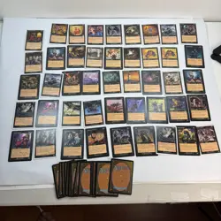 Lot of 60+ Vintage Magic the Gathering MTG Card Lot Black from Various Sets HP - Image 1