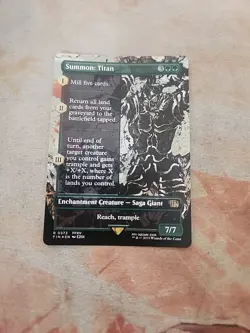 Summon: Titan Borderless Foil Commander Final Fantasy MTG NM - Image 1