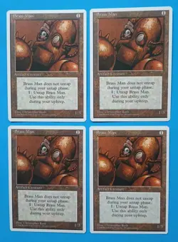 Magic the Gathering MTG Fourth (4th) Edition BRASS MAN X 4 LP/EX U 1995 Nice! - Image 1