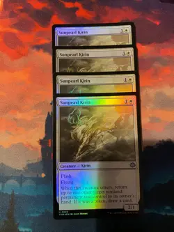 MTG Tarkir Dragonstorm Sunpearl Kirin Foil x 4 - Image 1
