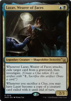 0216 LAZAV, WEARER OF FACES RARE MURDERS AT KARLOV MANOR MTG CARD - Image 1