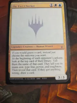 The Fact Checker Unknown Event Playtest Card MTG Gencon 2025 Rare Magic - Image 3