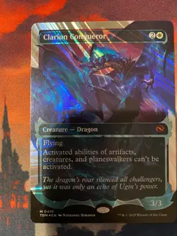 MTG Tarkir Dragonstorm Clarion Conqueror Halo Foil - Image 1